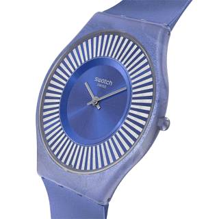 ΡΟΛΟΙ SWATCH  SS08N110 SWATCH Metro Deco Blue Silicone Strap