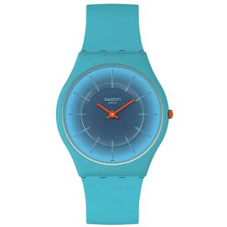 ΡΟΛΟΙ SWATCH SS08N114 SWATCH Essentials Skin Radiantly Teal Turqoise Silicone Strap