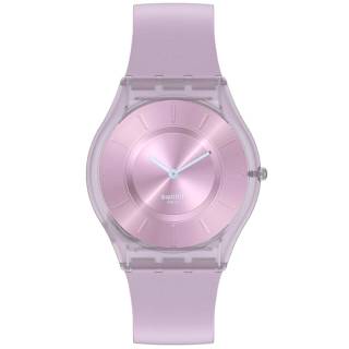 ΡΟΛΟΙ SWATCH  SS08V100 SWATCH Skin Sweet Pink Black Silicone Strap