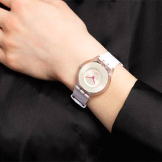 ΡΟΛΟΙ SWATCH  SS08V101 SWATCH Skin Creamy White Silicone Strap