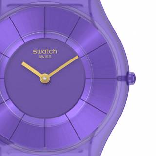 ΡΟΛΟΙ SWATCH  SS08V103 SWATCH Purple Time Purple  Silicone Strap