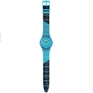 ΡΟΛΟΙ SWATCH SS08Z102 SWATCH X Supriya Lele Sari Madras Ligh Blue Silicone Strap