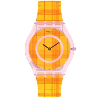 ΡΟΛΟΙ SWATCH SS08Z105 SWATCH X Supriya Lele Fire Madras Orange Silicone Strap