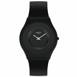 ΡΟΛΟΙ SWATCH  SS09B100 SWATCH Caricia Negra  Black Silicone Strap