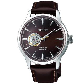 ΡΟΛΟΙ SEIKO SSA407J1 SEIKO Presage Automatic Brown Leather Strap