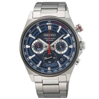 ΡΟΛΟΙ SEIKO SSB407P1 SEIKO Racing Sport Chronograph Silver Stainless Steel Bracelet