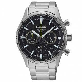 ΡΟΛΟΙ SEIKO SSB413P1 Racing Sports Chronograph Silver Stainless Steel Bracelet