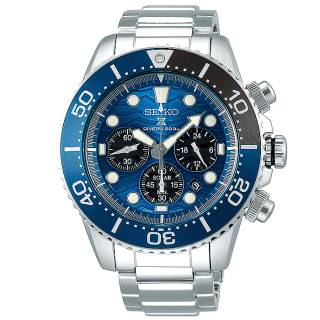 ΡΟΛΟΙ SEIKO SSC741P1 SEIKO Prospex Save the Ocean Divers Solar Chronograph Silver Stainless Steel Bracelet