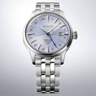 ΡΟΛΟΙ SEIKO SSK037J1 SEIKO Presage Cocktail Time GMT Automatic Dual Time Silver Stainless Steel Bracelet