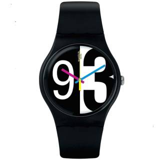 ΡΟΛΟΙ SWATCH SUOB141 SWATCH Zoomzang Black Silicone Strap