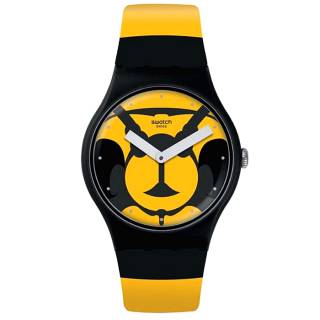 ΡΟΛΟΙ SWATCH  SUOB149 SWATCH Vibe Max L’Abeille Two Tone Silicone Strap