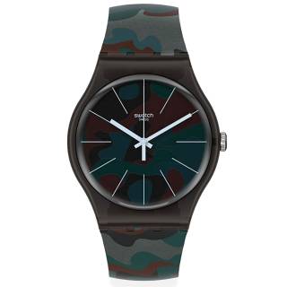 ΡΟΛΟΙ SWATCH SUOB175 SWATCH Camoucity Black Silicone Strap