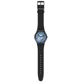 ΡΟΛΟΙ SWATCH SUOB187 SWATCH Gents Blue Anatomy Black Silicnoe Strap