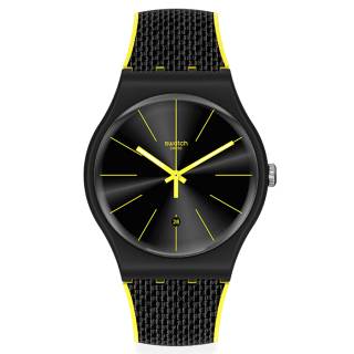 ΡΟΛΟΙ SWATCH SUOB406 SWATCH  Night Cord Yellow Silicone Strap