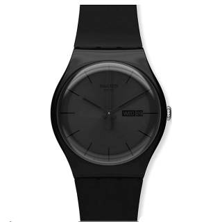 ΡΟΛΟΙ SWATCH  SUOB702 SWATCH Black Rebel Black Silicone Strap