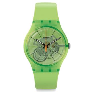 ΡΟΛΟΙ SWATCH SUOG118 SWATCH Kiwi Vibes Green Rubber Strap