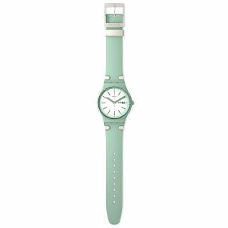 ΡΟΛΟΙ SWATCH SUOG712 SWATCH Meet Me At The Myrtl Green Silicnoe Strap