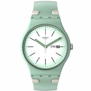 ΡΟΛΟΙ SWATCH SUOG712 SWATCH Meet Me At The Myrtl Green Silicnoe Strap