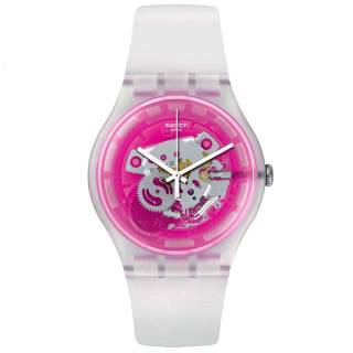 ΡΟΛΟΙ SWATCH  SUOK130 SWATCH Vibe Pinkmazing White Silicone Strap