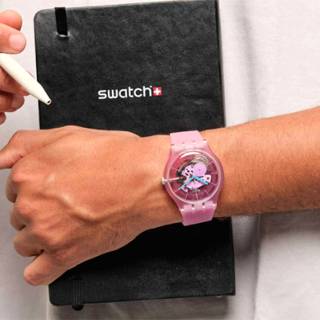 ΡΟΛΟΙ SWATCH SUOK151 SWATCH Supercharged Pinks Pink Silicone Strap