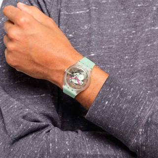 ΡΟΛΟΙ SWATCH SUOK152 SWATCH Gents Muted Green Silicone Strap