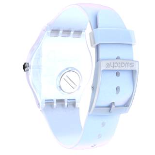 ΡΟΛΟΙ SWATCH  SUOK154 SWATCH New Gent Flowerscreen Light Blue Silicone Strap