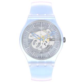 ΡΟΛΟΙ SWATCH  SUOK154 SWATCH New Gent Flowerscreen Light Blue Silicone Strap