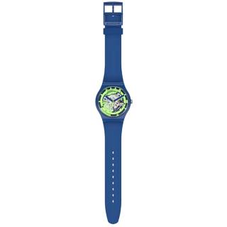 ΡΟΛΟΙ SWATCH SUON147 SWATCH Gents Green Anatomy Blue Silicone Strap