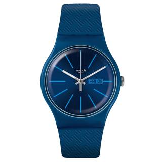 ΡΟΛΟΙ SWATCH SUON713 SWATCH Wave Path Blue Silicone Strap