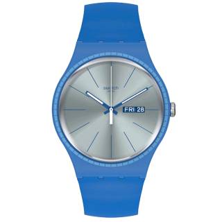 ΡΟΛΟΙ SWATCH SUON714 SWATCH Blue Rails Blue Silicone Strap