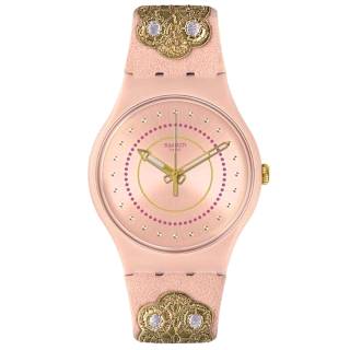 ΡΟΛΟΙ SWATCH  SUOP108 SWATCH Embroidery Two Tone Combined Materials Strap