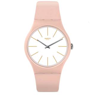 ΡΟΛΟΙ SWATCH SUOT102 SWATCH Time To Swatch Beigesounds Pink Silicone Strap