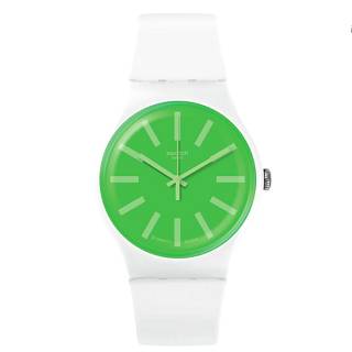 ΡΟΛΟΙ SWATCH  SUOW166 SWATCH Grassneon White Silicone Strap