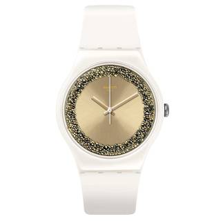 ΡΟΛΟΙ SWATCH SUOW168 SWATCH Sparklelightening White Silicone Strap