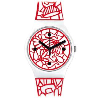 ΡΟΛΟΙ SWATCH   SUOZ259C SWATCH Mediterranean Views Cutotto Two Tone Silicone Strap