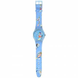 ΡΟΛΟΙ SWATCH SUOZ342 SWATCH Blue Sky By Vassily Kandinsky Silicone Strap