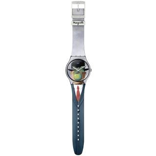 ΡΟΛΟΙ SWATCH  SUOZ350 SWATCH Le Fils De L'Homme By Rene Magritte  Multicolor Silicone Strap