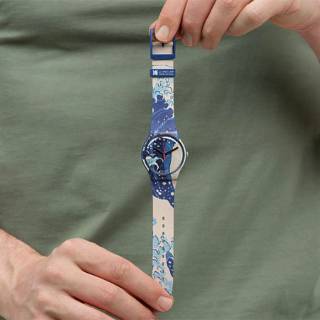 ΡΟΛΟΙ SWATCH  SUOZ351  SWATCH The Great Wave By Hokusai & Astrolabe