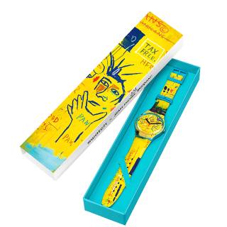 ΡΟΛΟΙ SWATCH SUOZ354 SWATCH Hollywood Africans By  Jm  Basquiat Multicolor Silicone Strap