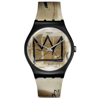 ΡΟΛΟΙ SWATCH SUOZ355 SWATCH Untitled By Jean-Michel Basquiat Multicolor Silicone Strap