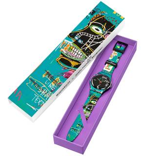 ΡΟΛΟΙ SWATCH SUOZ356 SWATCH Ishtar By Jean-Michel Basquiat Multicolor Silicone Strap