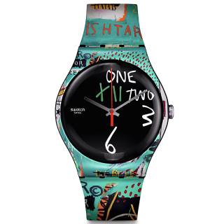 ΡΟΛΟΙ SWATCH SUOZ356 SWATCH Ishtar By Jean-Michel Basquiat Multicolor Silicone Strap