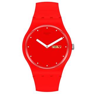 ΡΟΛΟΙ SWATCH SUOZ718 SWATCH Valentine Special TBC Red Silicone Strap