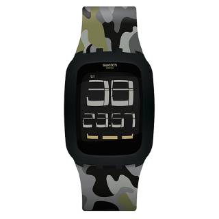 ΡΟΛΟΙ SWATCH  SURB119C SWATCH Touch Iswatch Invisible Chronograph Camo Silicone Strap