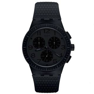 ΡΟΛΟΙ SWATCH SUSB104 SWATCH Piege Chronograph Black Silicone Strap