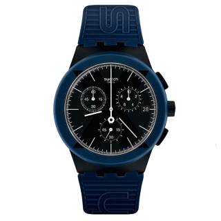 ΡΟΛΟΙ SWATCH SUSB418 SWATCH X-District Blue Chronograph Blue Silicone Strap