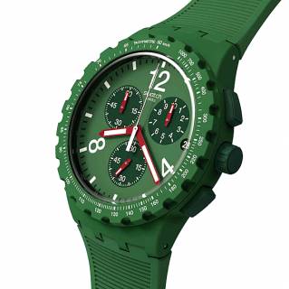 ΡΟΛΟΙ SWATCH SUSG407 SWATCH Essentials Primarily Green Chronograph Green Silicone Strap