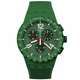 ΡΟΛΟΙ SWATCH SUSG407 SWATCH Essentials Primarily Green Chronograph Green Silicone Strap