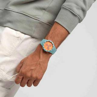 ΡΟΛΟΙ SWATCH  SUSL401 SWATCH Essentials Juicy Apricot Chronograph Turqoise Silicone Strap