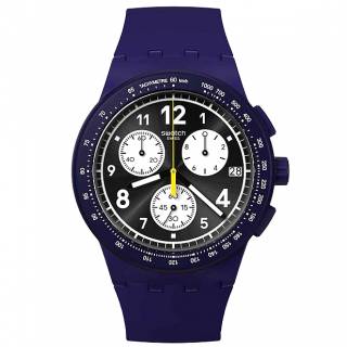 ΡΟΛΟΙ SWATCH  SUSN418 SWATCH Nothing Basic About Blue Chronograph Blue Silicone Strap